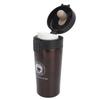 Insulated Coffee Cup Dual Layers Stainless Steel Portable Snap Flip Lid Insulated Coffee Bottle Coffee 380ml