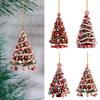2D Acrylic Christmas Tree Hanging Ornaments Pendant Xmas Home Table Decor Gifts 2025 Happy New Year Decor