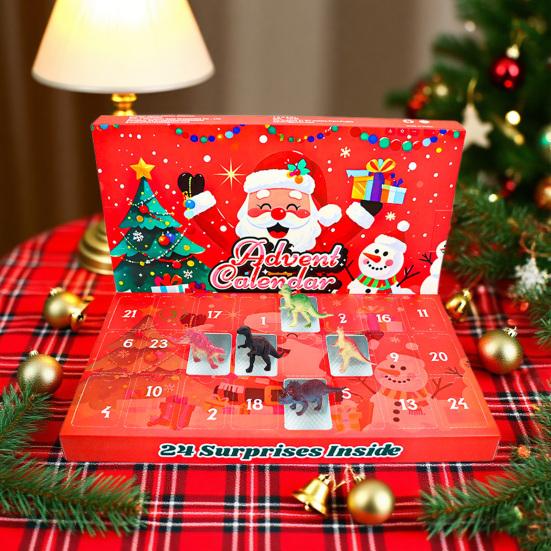 Christmas Advent Calendar with 24 Animal Figures Daily Countdown To Christmas for Kids Interactive Parent-Child Fun Gift Collection