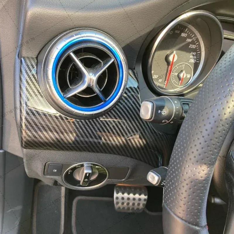 Car Carbon Fiber Dashboard Driver Side Decoraion Cover for Mercedes-Benz GLA CLA A-Class A200 A220 2015 2016 2017