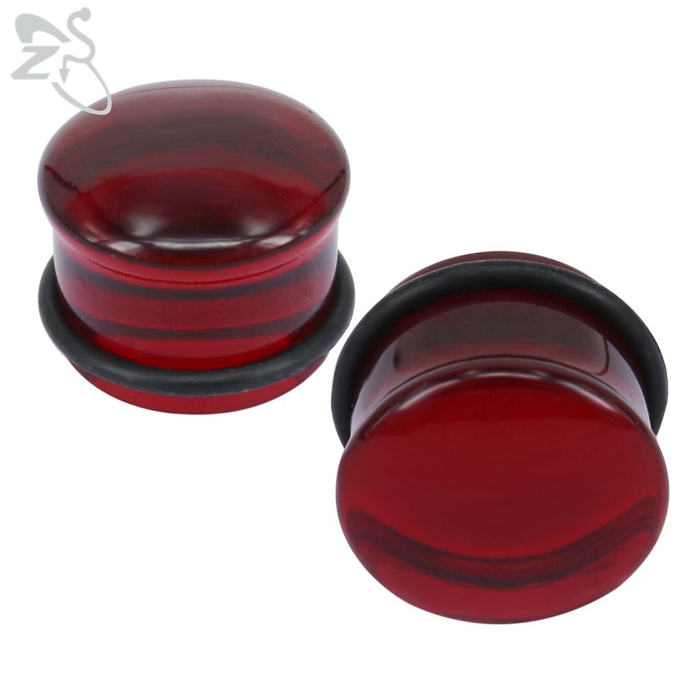 ZS 2pcs/lot Glass Ear Plug And Tunnel 5-16mm Ear Expander Stercher Ear Gauges Ear Flare Flesh Expander Body Piercing Jewelry