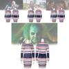 Beetlejuice Cosplay Costume Astrid Striped Dress For Halloween Role Play