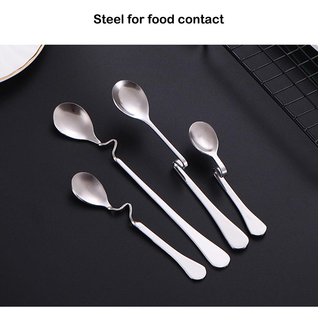 Coffee Spoon Ice Cream Milk Drink Stirring Scoops Teaspoons Home Bar Cafe Hotel Party Kitchen Tableware Cutlery