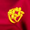 Vietnam Sand Gold Women's Open Leaf Ring - Fashionable Jewelry