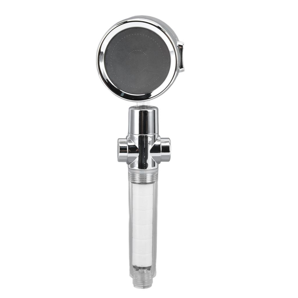 Propeller Shower Head Vortex Hydro Jet 360 Degrees  Rotating Handheld with Pause Switch Filter G1/2