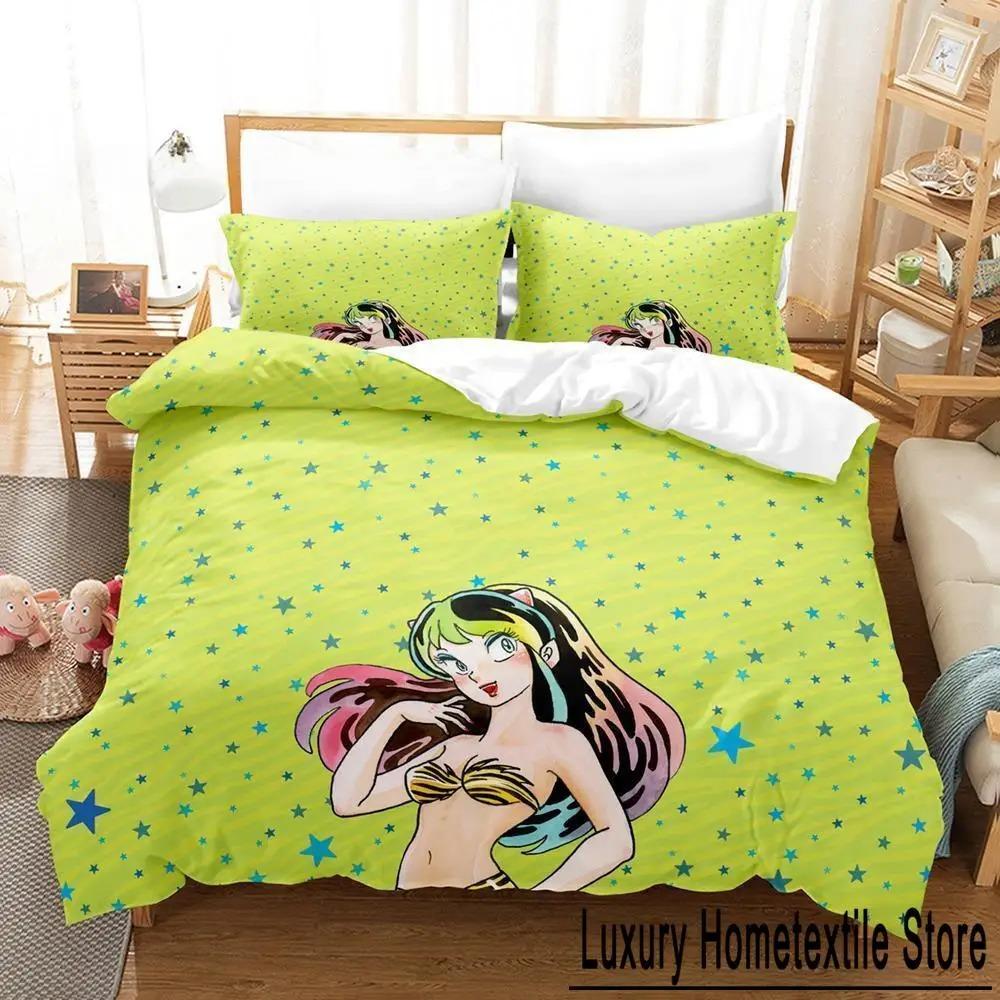 

Urusei Yatsura Lum Комплект постельного белья Single Twin Full Queen King Size Комплект постельного белья Aldult Kid Bedroom Комплект пододеяльников Комплект простыней в стиле аниме EU Single 135x200cm