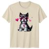 Cute Dog Wearing Heart Sunglasses Unisexs TShirt Terrier Dogs Pets