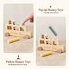 New Push Bouncing Block Toy Car For Children's Creative Wooden Finger Exercise Interactive Puzzle Toy Car
