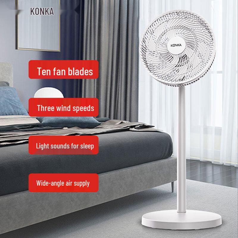 Konka 10-Blade Standing Pedestal Fan KLDS-2401 CN plug (adapter included)