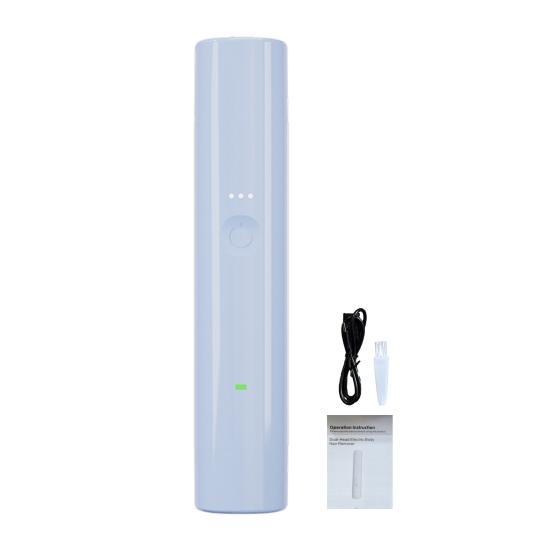 Women Electric Shaver Double Heads USB Rechargeable Waterproof Portable Face Body Bikini Area Arm Leg Hair Removal Epilator Razor Trimmer