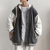 Parka Velká Populární Zimní Šedá 4XL [Poperdision] Pánská Mikina, Módní, Velikost, Bunda, Sportovní, S Kapucí, Stylová, Ležérní, Svetr, Kabát,