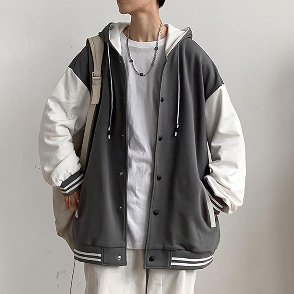 Parka Velká Populární Zimní Šedá 4XL [Poperdision] Pánská Mikina, Módní, Velikost, Bunda, Sportovní, S Kapucí, Stylová, Ležérní, Svetr, Kabát,
