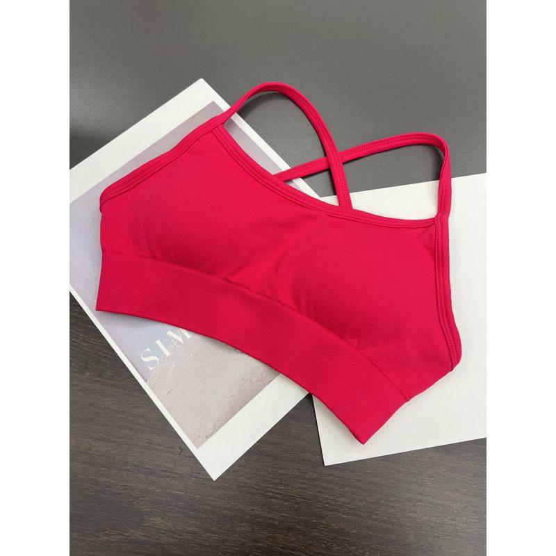 Cross-Back Beauty Back Sports Bra with Shockproof Support for Fitness, Yoga, and Training for Women