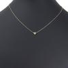 4℃ Heart Necklace K10 Yellow Gold/diamond Heart 1.4g Women Used