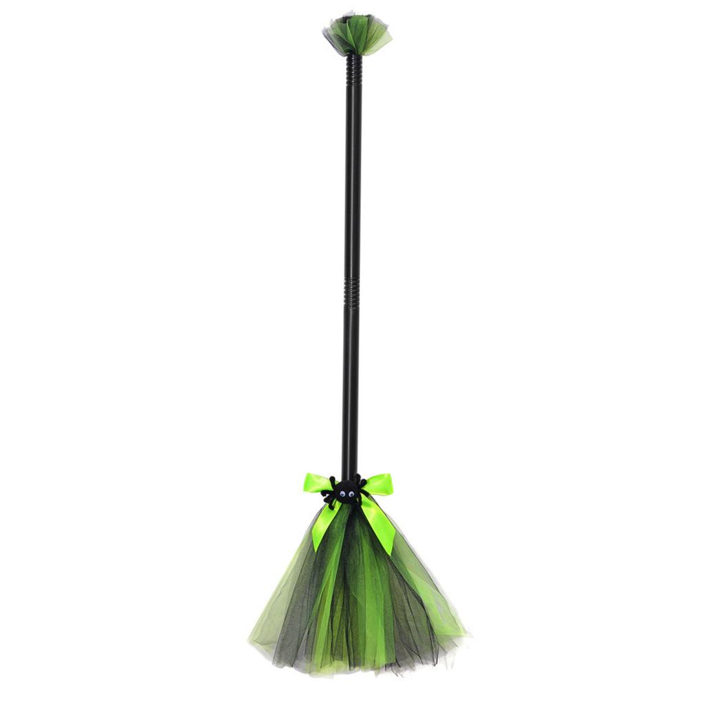 Halloween Witch Hat with Broom Decorative Ornament Decorative Crafts Supplies for Festival Holiday Costume Cosplay Props