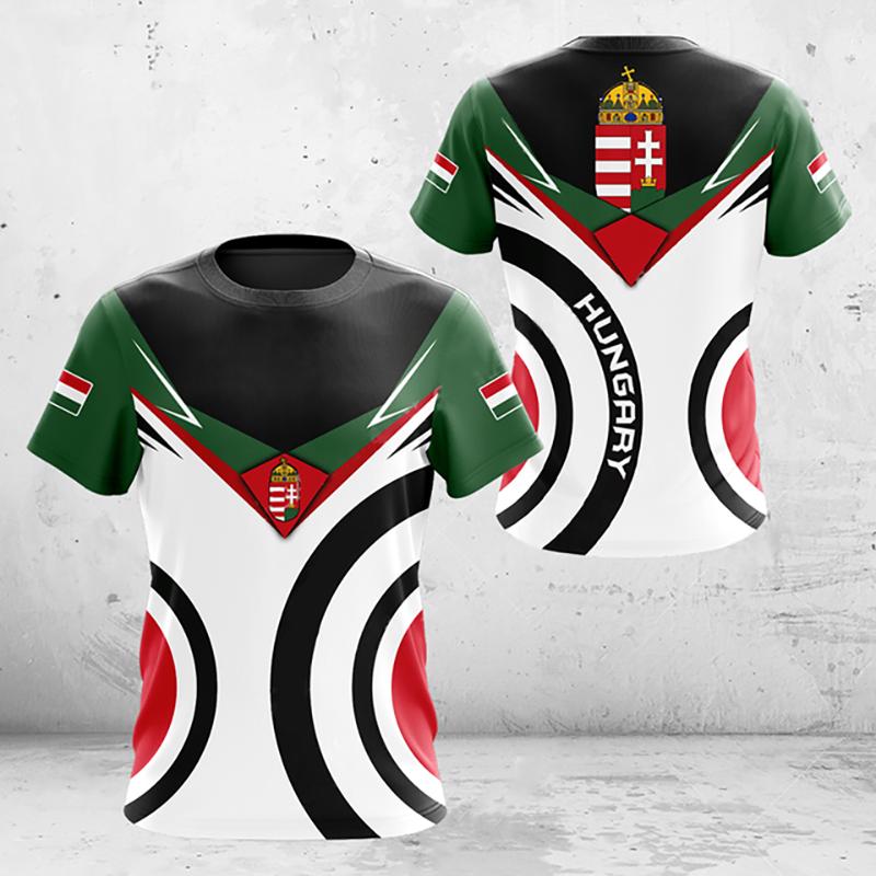 

Hungary T-Shirts Hungarian Flag Emblem 3D Print Men Women Casual Fashion Oversized Short Sleeve T Shirt Kids Tees Tops Clothing 2XL