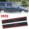 Black ABS Door Pillar Glass Trim for 08-20 Dodge Caravan (Pair)