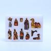 11pcs/set Nativity Scene Set Christmas Ornament Baby Jesus Statue Christmas Decoration Indoor Nativity Crib Manger Figurines