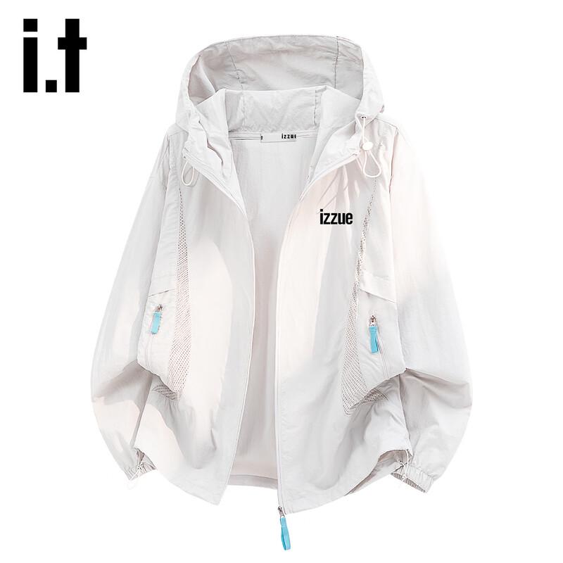 Izzue It Men's UPF50+ Ice Silk Quick-Dry Hooded Sun Protection Jacket