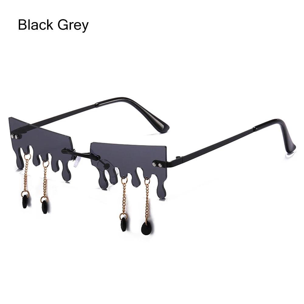 1PC Fashion Rimless Sunglasses Women Men Diamond Shape True Film Sun Glasses UV400 Trending Vintage Streetwear Narrow Eyewear