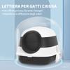 Closed Cat Litter Box with Lid, Scoop and Deodorizer, Foldable Design, 52x41x38 cm, White and Black