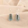 Sky Blue Topaz Gemstone 925 Sterling Silver Jewelry Handmade Hoop Earrings 1.26" EE-138-11
