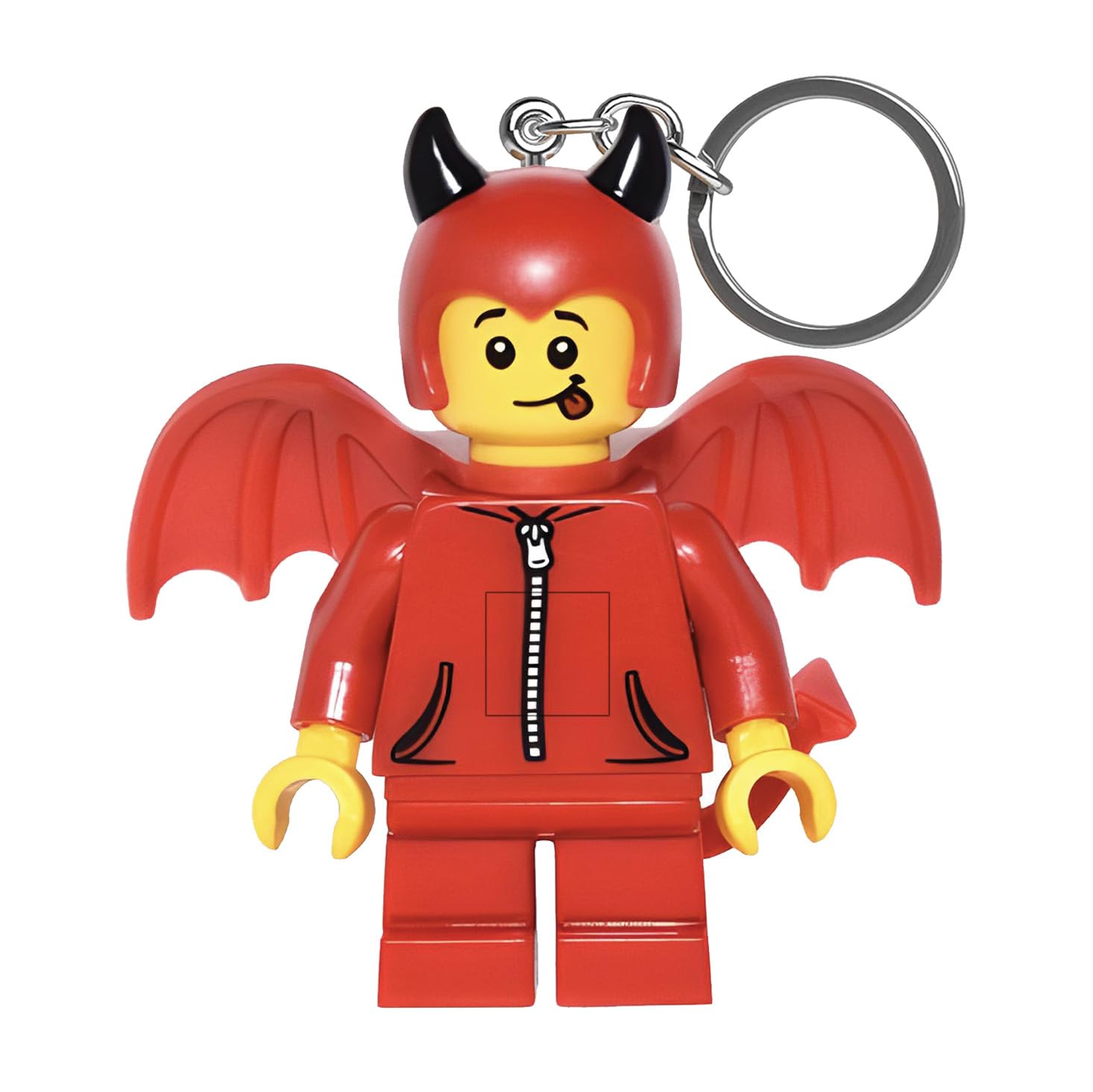 IQ Iconic Mischievous Devil Key Light Keychain LED Keychain Light Block Toy Doll Movable Mini Figure