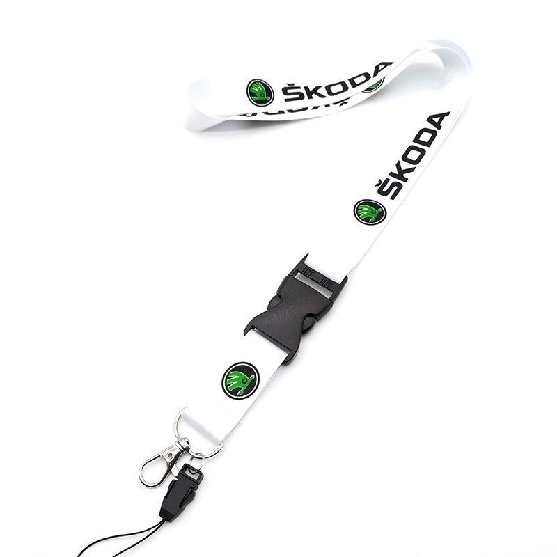 ZPMG6 1PCS Neck Straps Lanyard Key Cell Phone Work ID Card Hanging Rope For Skoda Octavia A5 A7 RS Fabia Superb Rapid Kodiaq Karoq