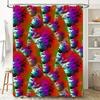 Abstract Colorful Shower Curtain with Vibrant Floral Print Waterproof Polyester Fabric Modern Home Decor for Bathroom