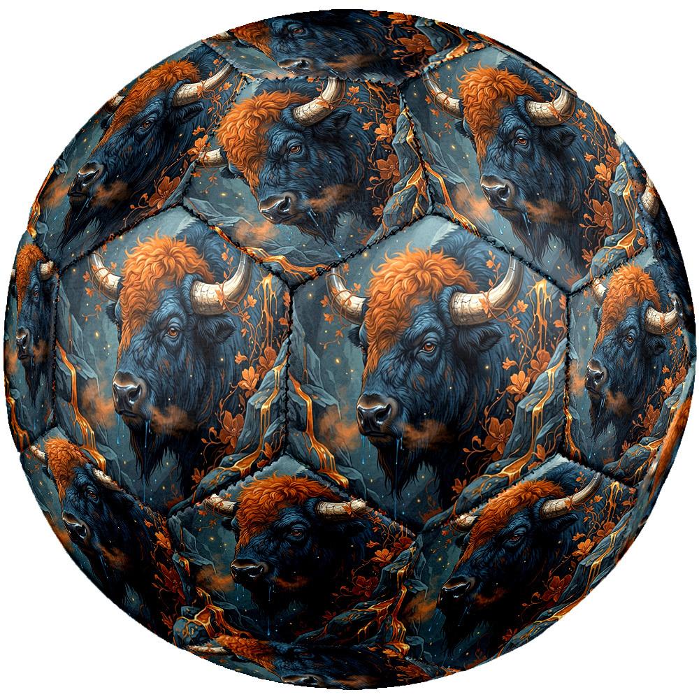 1pc Mythical Bull Landscape Theme Soccer Ball Football, Size 5, Lightweight PVC, Durable Outdoor Training Soccer Ball, Gift M61419