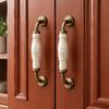 Marble Vein Ceramic Cabinet Knobs Antique Crack Furniture Handles Wardrobe Handles  Cabinet Doors