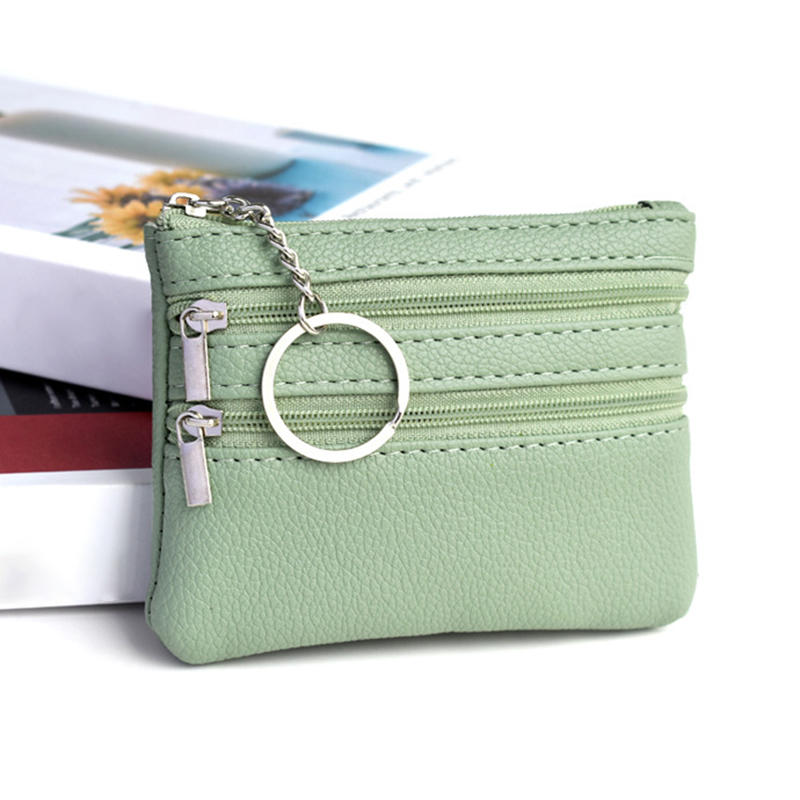 Women's Small Change Money Bags Pocket Wallets Key Holder Case Mini Functional Pouch Zipper Card Wallet Coin Purses