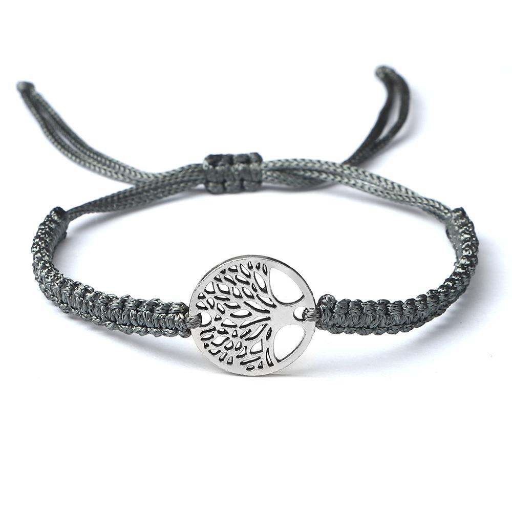 Handmade Braid Rope Bracelets Tree of Life Adjustable Wrist Bangle for Women Men Friendship Gift Jewelry