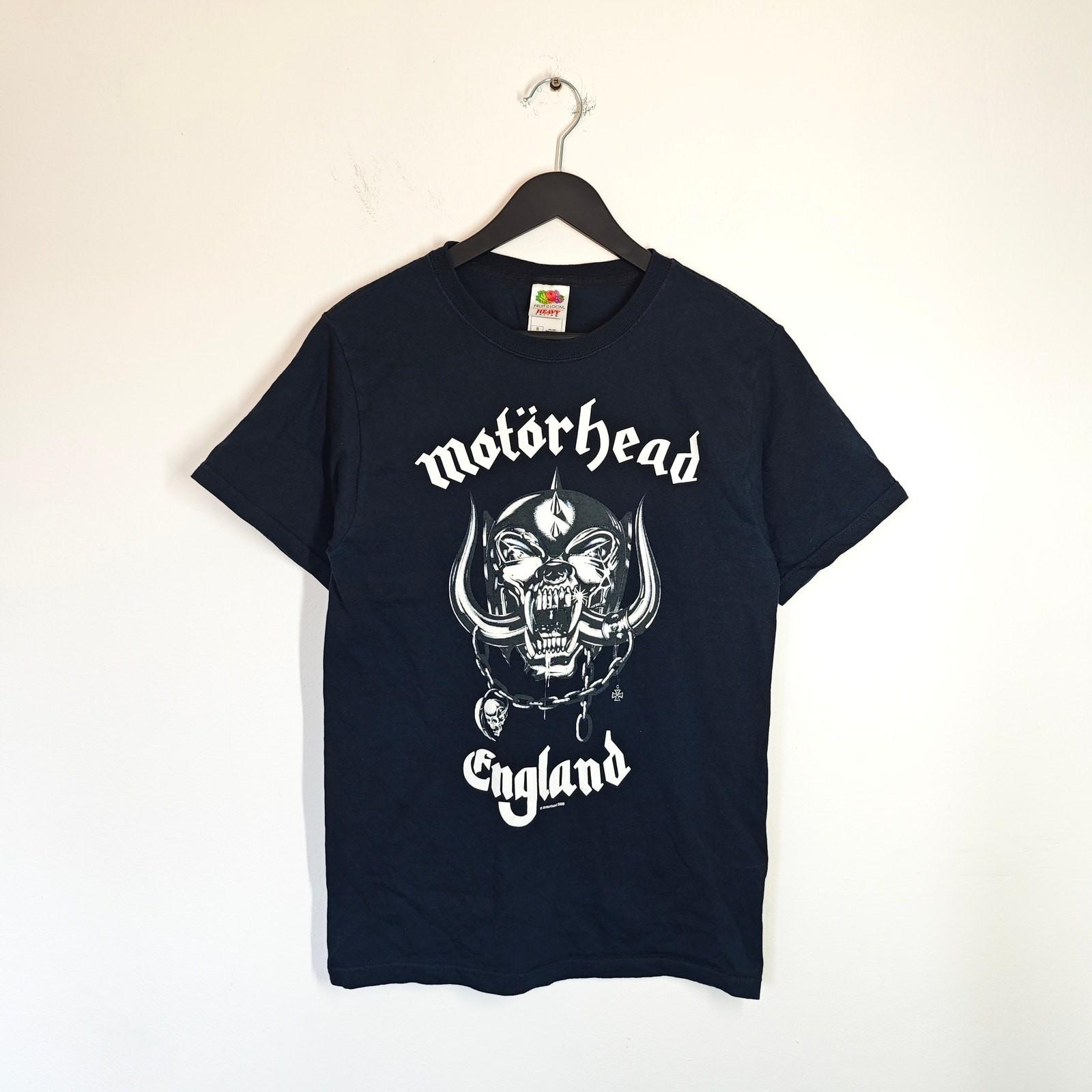 Vintage Motorhead T-Shirt Black Mens Small Graphic Print Band Tee Double Sided XL