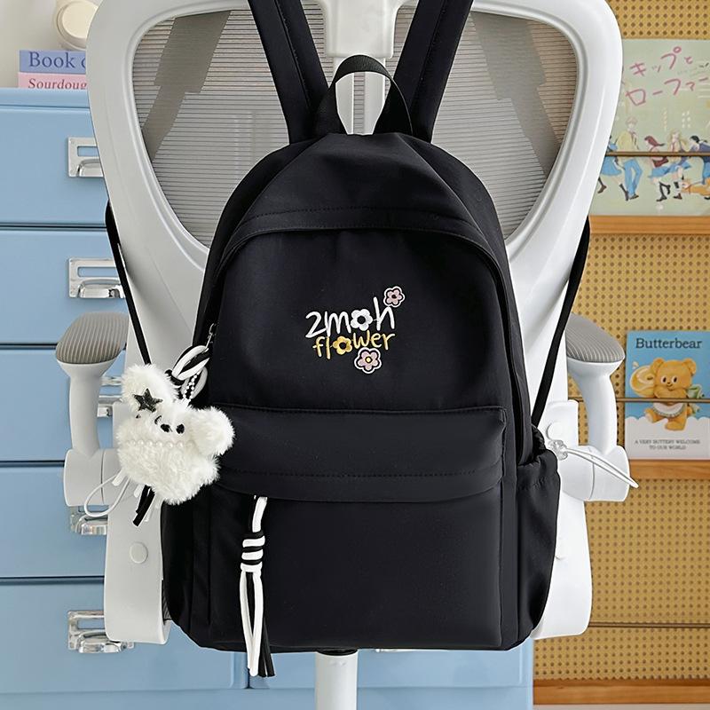 Schoolbag High Value Cute Backpack Female Student Schoolbag Large Capacity Lightweight Simple Ins Wind Leisure Travel Backpack