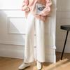 145 Soft Knit Women's Mink Velvet Wide-Leg Pants, High-Waisted Straight-Leg Sticky Rice Pants for Autumn/Winter 2025