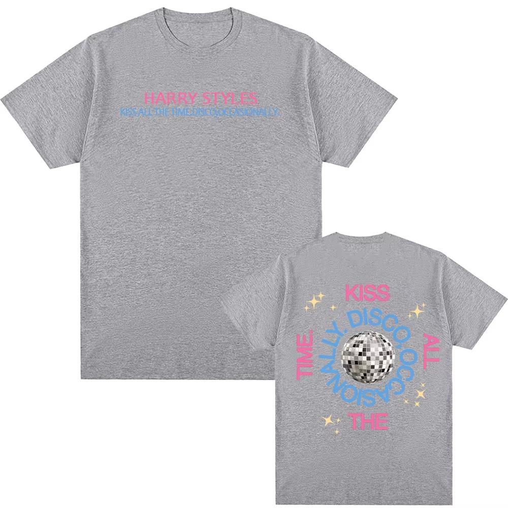 2026 Harry Style nouvel album T-shirt imprimé album Kiss All The Time TEE Haute Qualité Été Harajuku coton pur Décontracté Haut à col rond