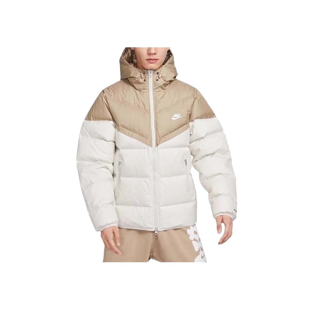 Nike Bunda Storm-Fit Windrunner Primaloft Color Block s kapucí pro volný čas a sport Pánská bunda Khaki FB8178-247