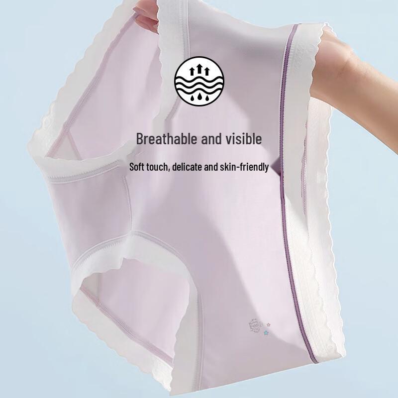 Ailier & Aurora Girls' 80-Count Cotton Seamless Antibacterial Briefs (4-Pack)