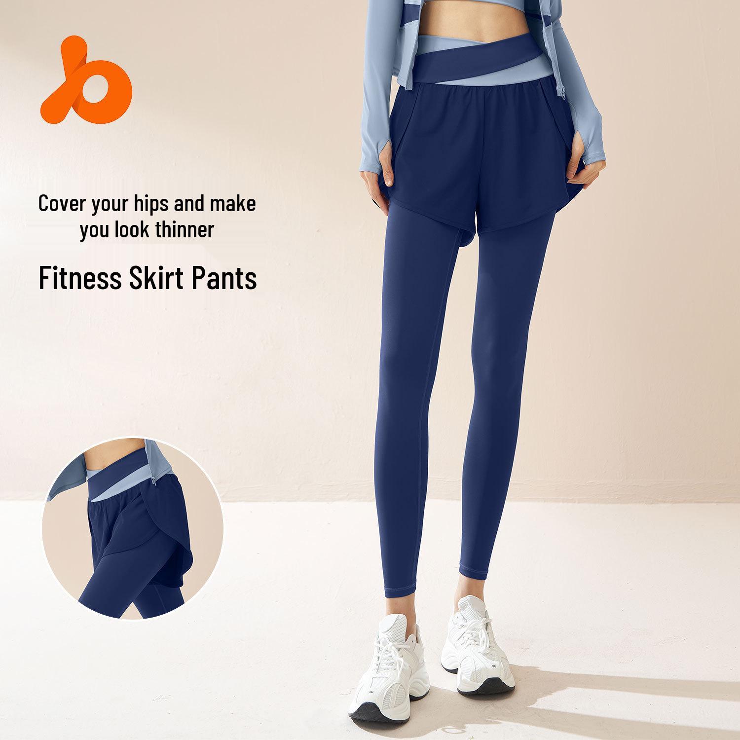 

Juyitang High Waist Color Block Yoga Pants with Pockets M