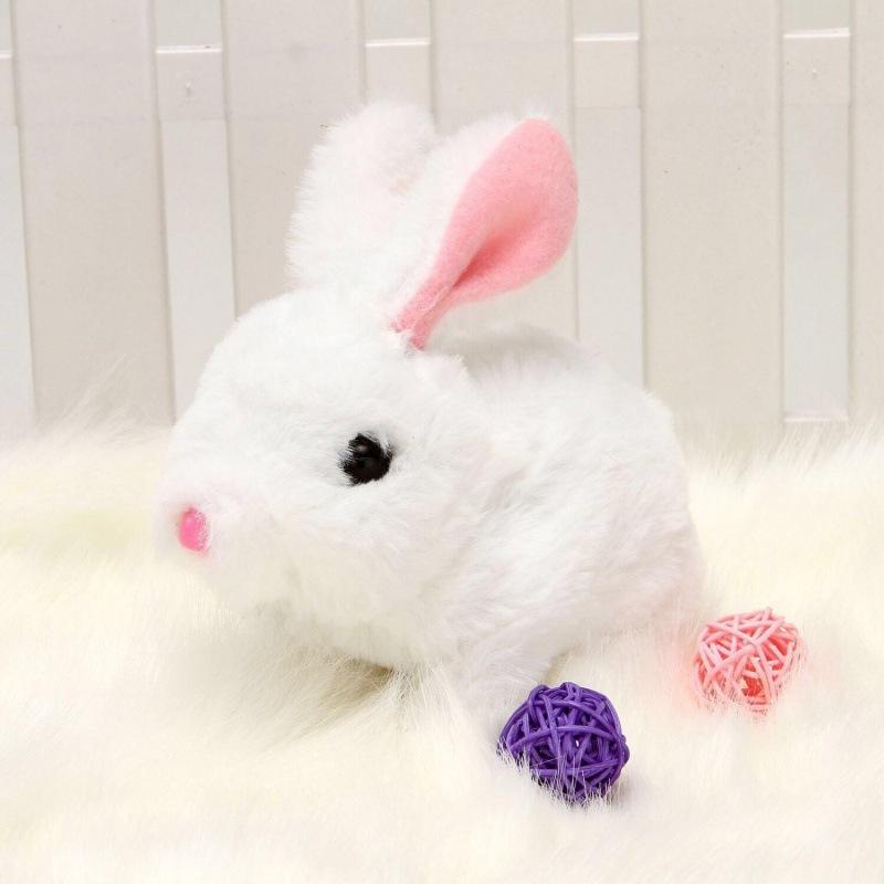 Rabbit Doll White Rabbit Plush Toy Girl Children Electric Walking Doll Baby Birthday Gift
