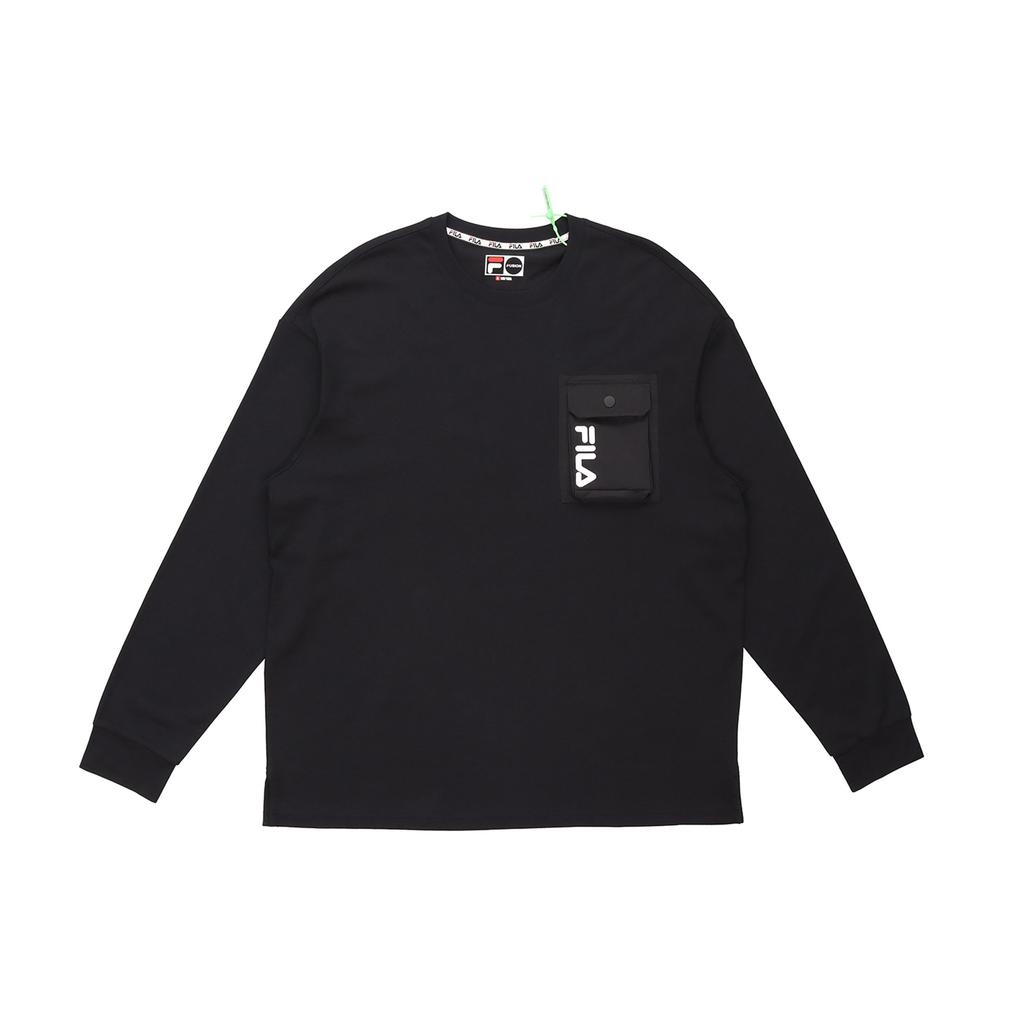 FILA Fusion Letter Pattern Printed Functional Hoodie Men hoodies Black T11M113201F-BK