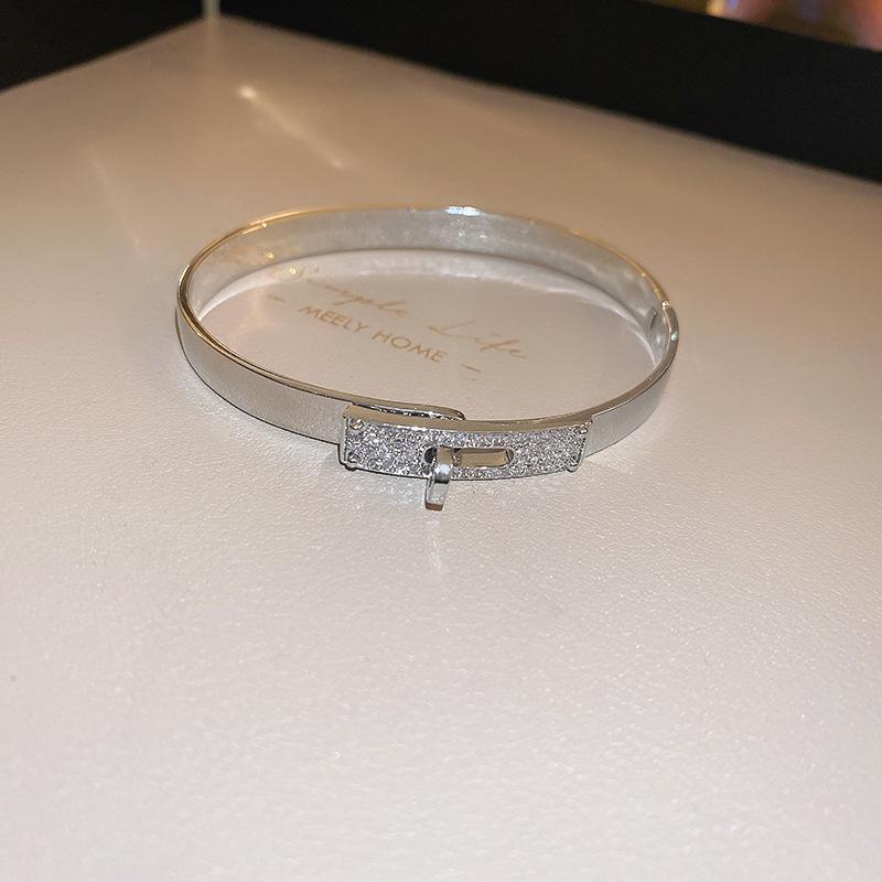 Europejsko-Amerykańska Otwarta Bransoletka Okrągła z Cyrkoniami – Lekko Luksusowa Bransoletka High-End dla Kobiet