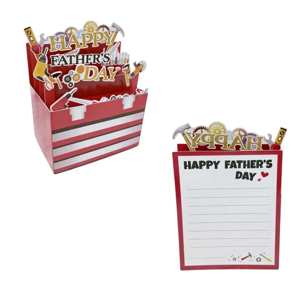 Handmade Toolbox Theme Card Paper Craft Birthday Greeting Card Universal Message Card Parents Gift