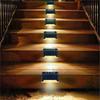4Pcs Solar LED Stair Wall Lamp Outdoor IP65 Waterproof For Courtyard Yard Patio Steps Fence Garden Pathway Lighting Night Light