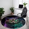 1pc Fantasy Cat Print Chair Carpet for Office Non-Slip, Machine Washable Rug for Office, Room - Polyester, Machine Made Yy251029227