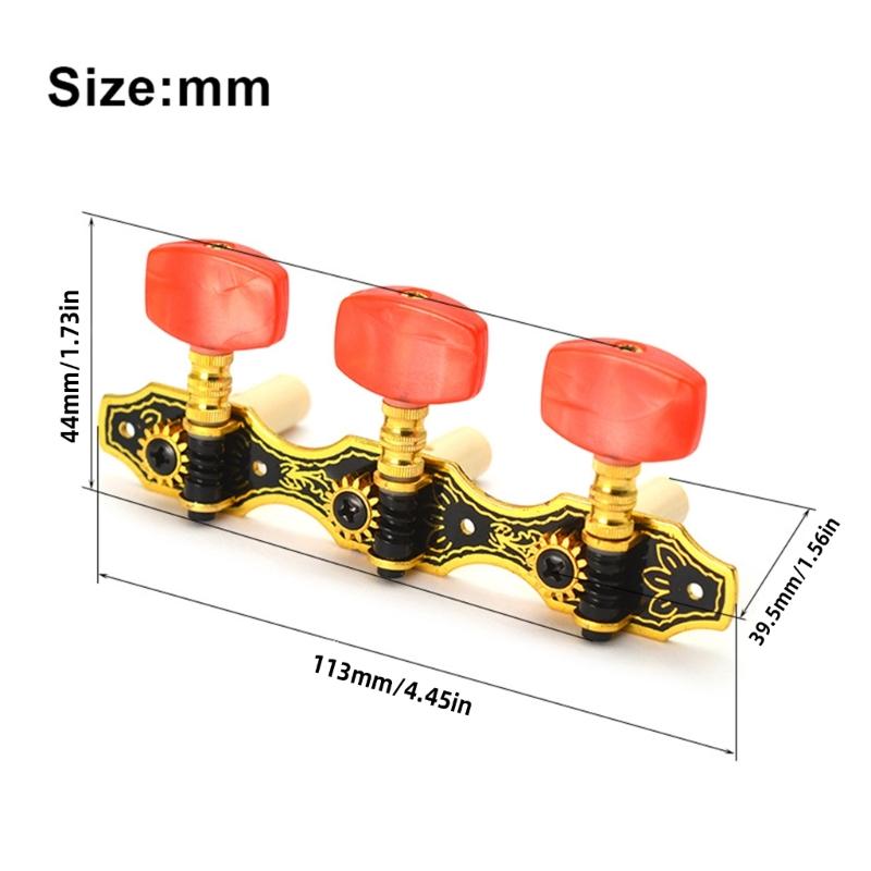 Classical Guitar Tuning Key Machine Head String Tuners Replacement 3+3 Guitar String Tuning Peg Guitar Accessory