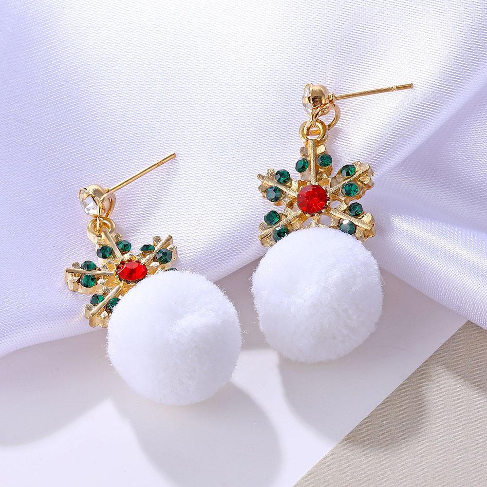 

Christmas Tree & Snowflake Reindeer Epoxy Alloy Stud Earrings Alloy