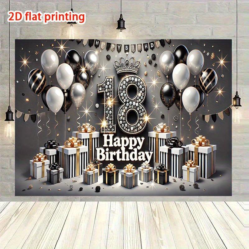 2D Plane 18th Birthday Celebration Suitable for Family Indoor and Outdoor Activities Multi-functional Theme Party Banner