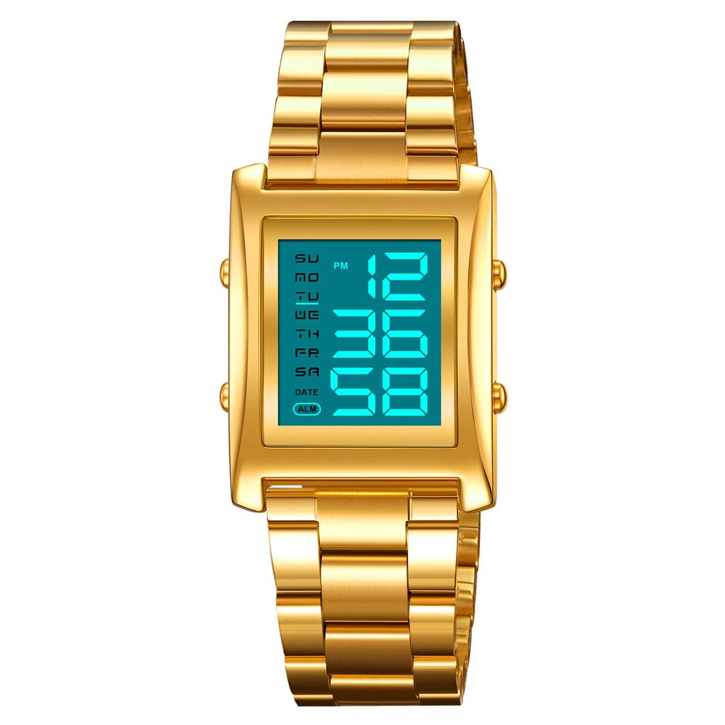 Fashion Men's Square Watch Business Steel Belt Multifunctional Electronic Watch